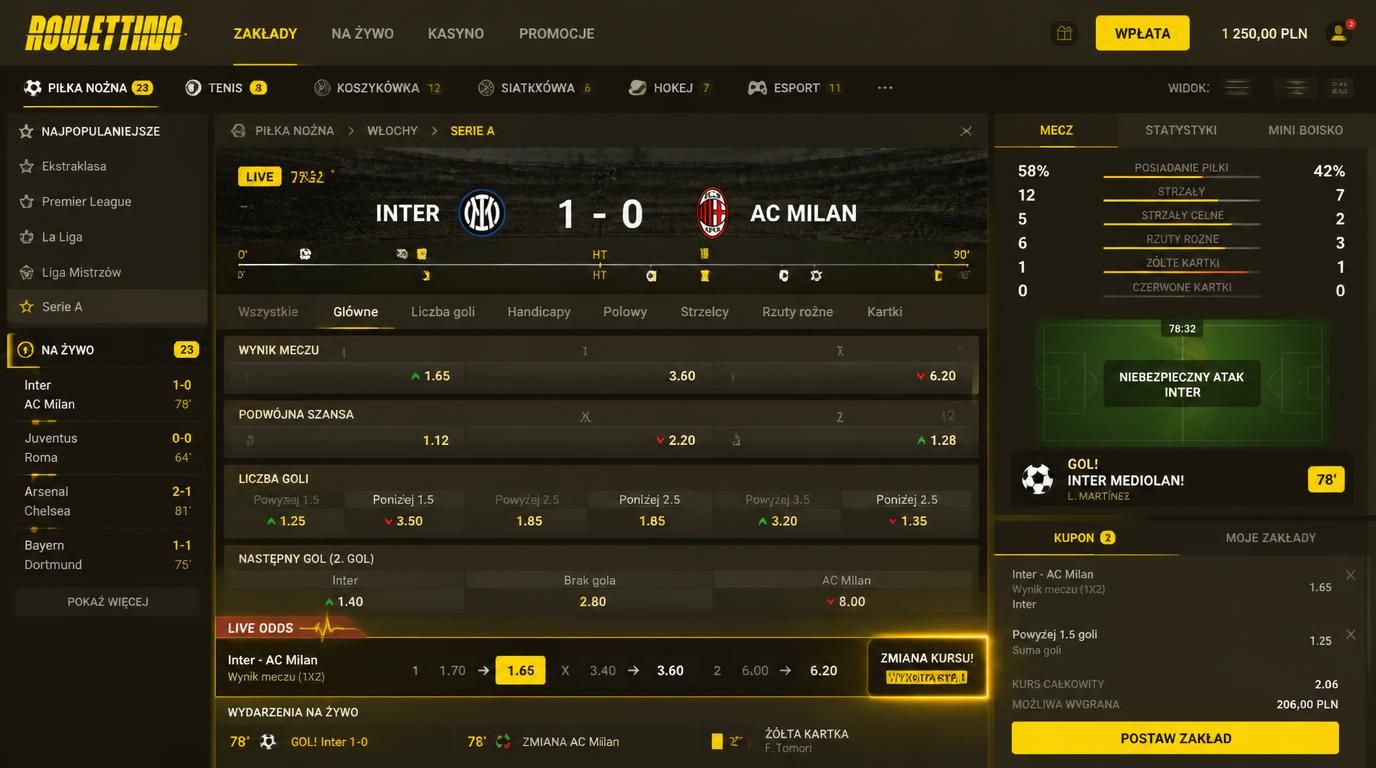 Zakłady pre-match vs kursy live